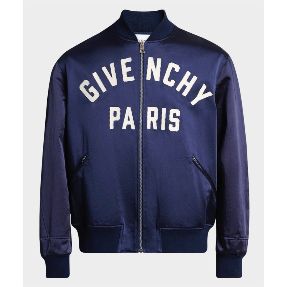 Men's GIVENCHY PARIS logo, Satin bomber jacket size XL made in Italy